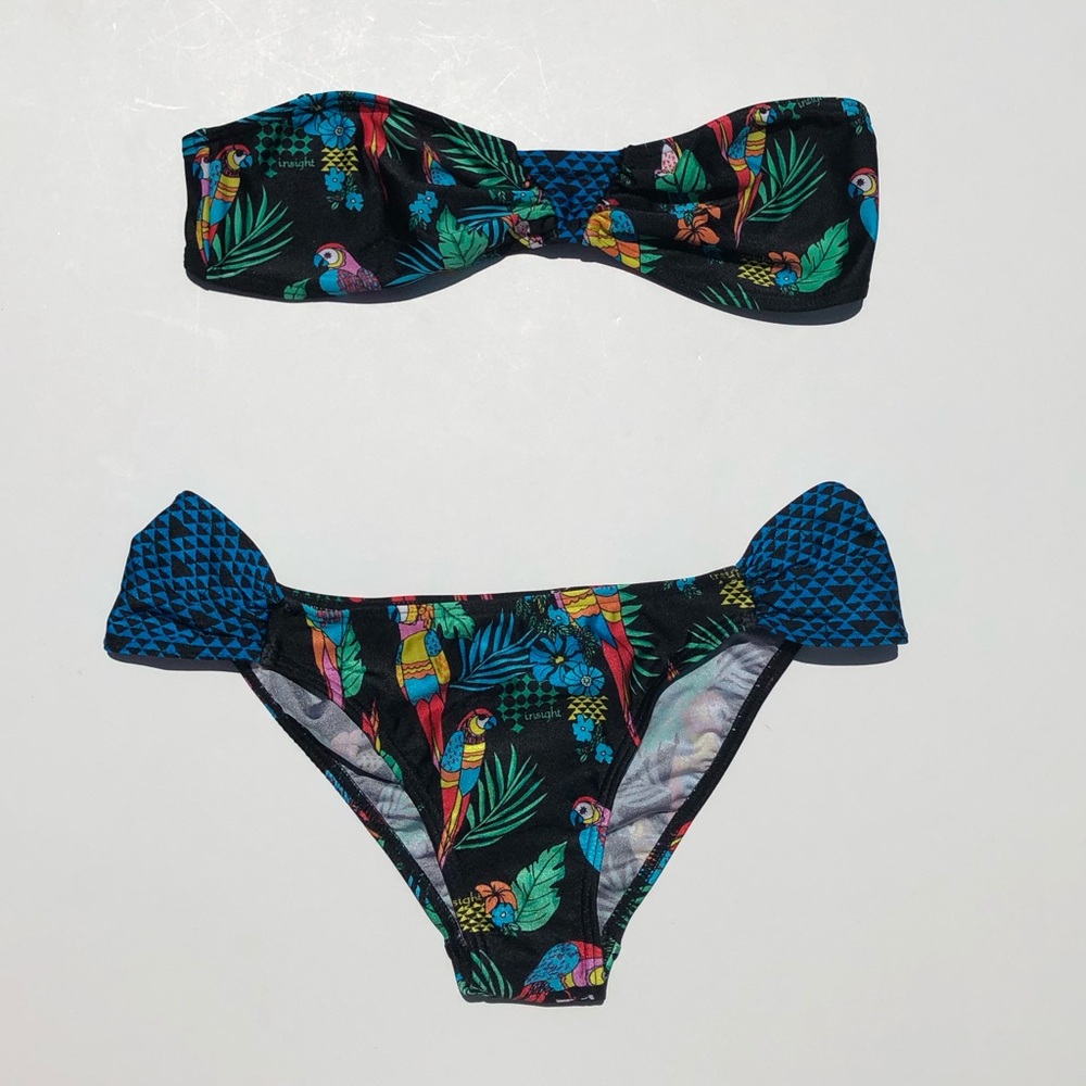 Insight Love Bird Parrot strapless bikini - size 6